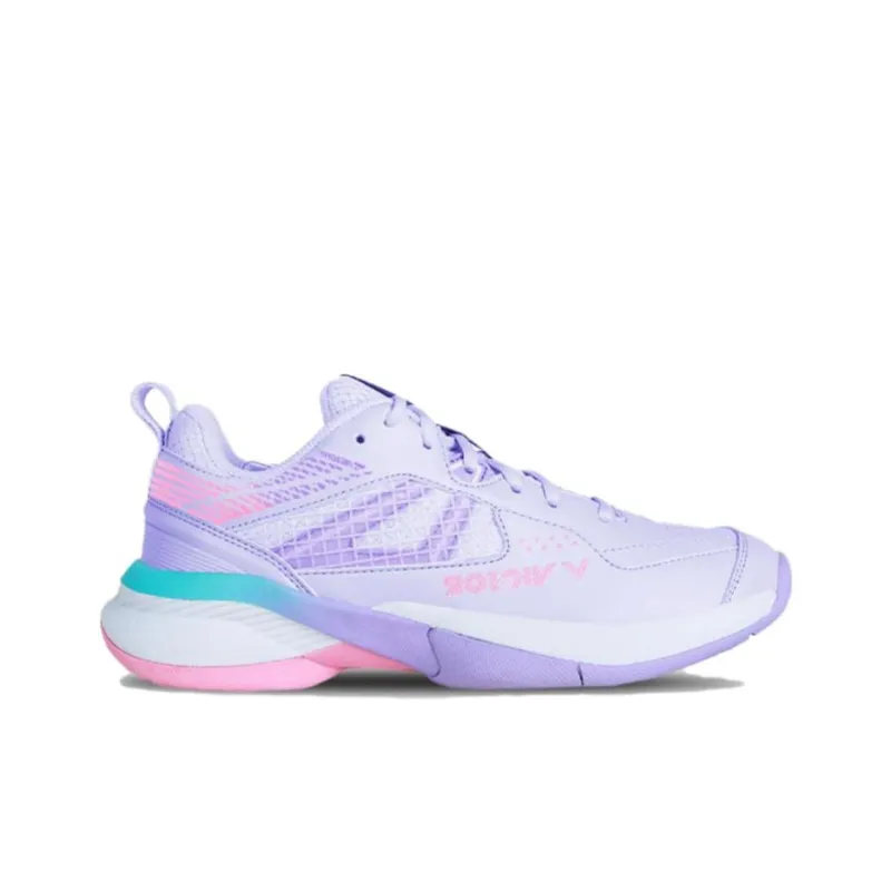 VICTOR Anti Slip Wear Resistant Low Top Badminton Shoes Unisex Purple Pink-1