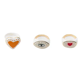 ZARA Zinc, Epoxy Resin Rings Women's Gold