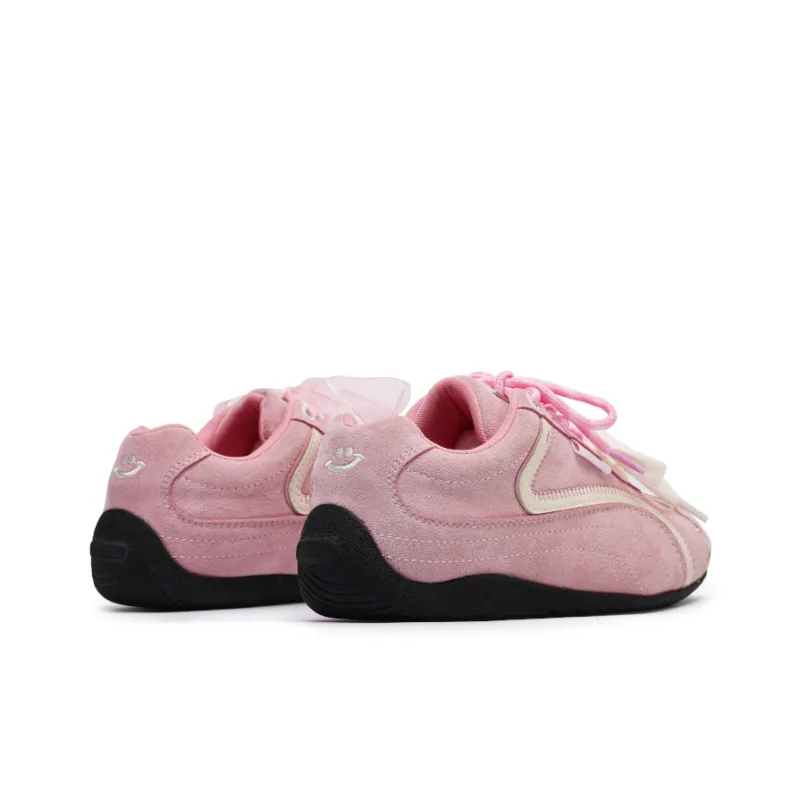 Angelmi Abrasion Resistant Slip Resistant Low Top Casual Shoes Unisex Pink-4