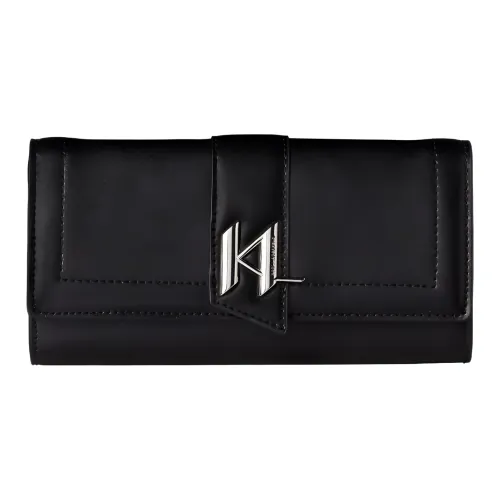 KARL LAGERFELD Cow Leather Wallet Women's Black