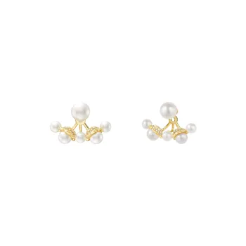 Lola Rose Freshwater Pearl, Copper Alloy Stud Earrings Women's White