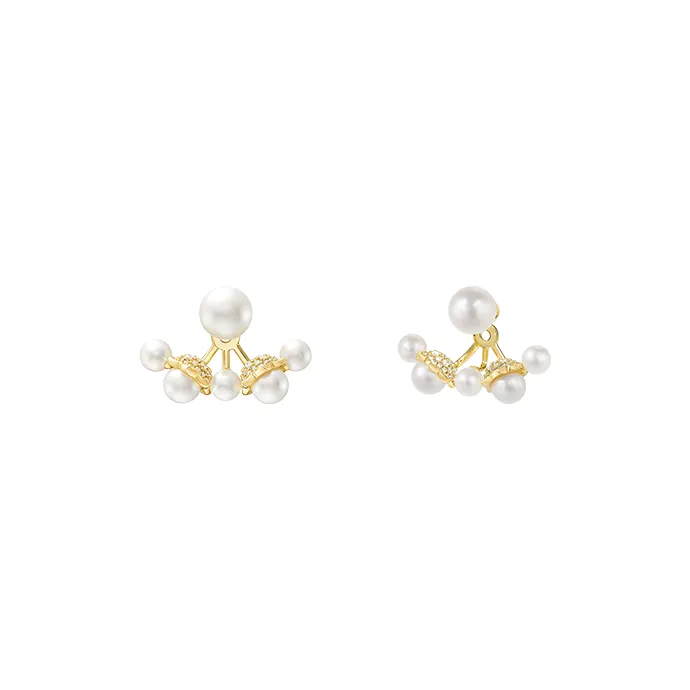 Lola Rose Freshwater Pearl, Copper Alloy Stud Earrings Women's White-0