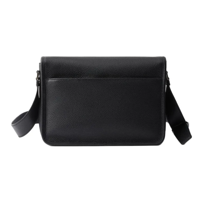 PRADA Calfskin Shoulder Bag Men's Black-1