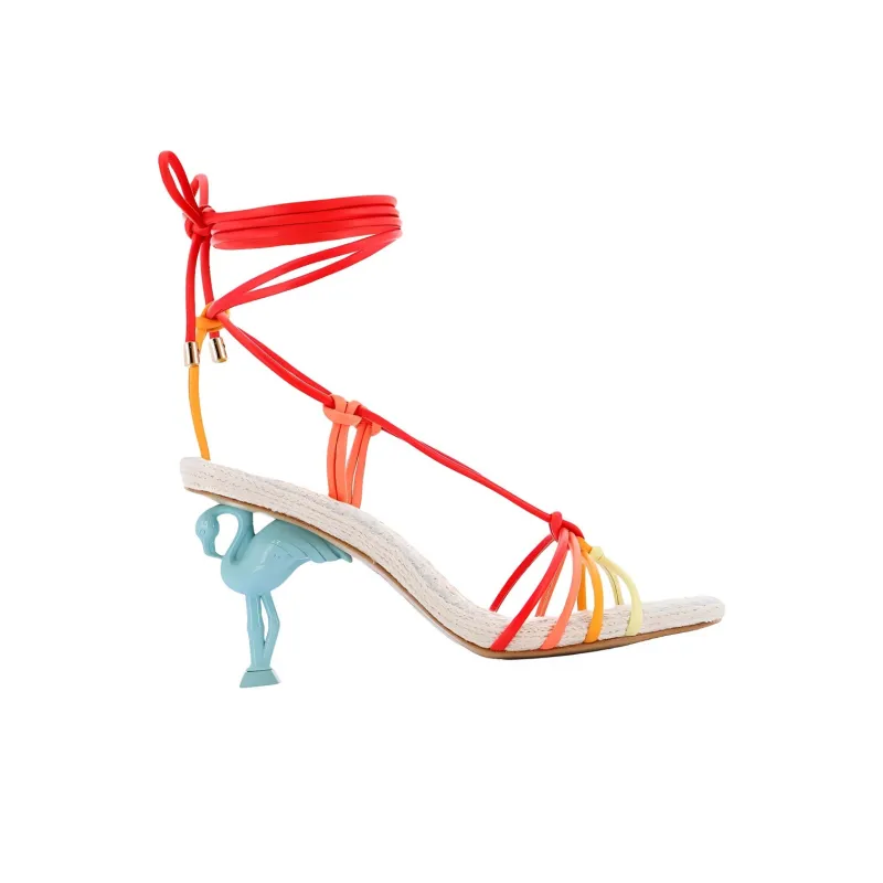 Sophia Webster Flo Copacabana One Strap Sandals 8.5cm Women's Red-1