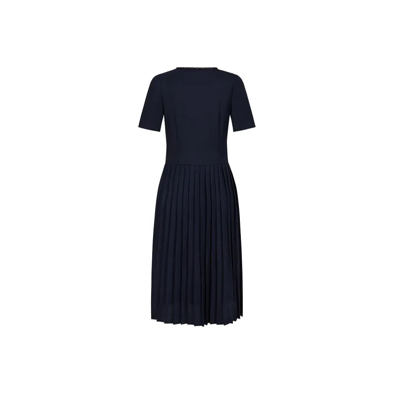 JZ. ANNAKRO Long Sleeved Dress Women's Dark Blue-1