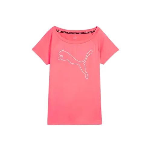PUMA FAVORITE Raglan Sleeve T Shirt Women's Sunset Red