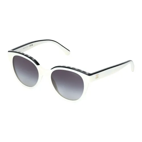 CHANEL Acetate Butterfly Sunglasses Women's White