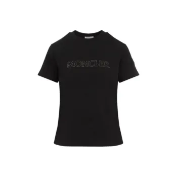 Moncler Logo Embellished Crewneck T Shirt