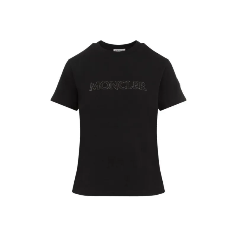 Moncler Logo Embellished Crewneck T Shirt-0