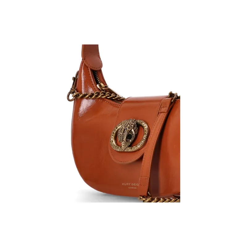Kurt Geiger London Chelsea Chain One Shoulder Handbag Women's Chestnut Camel-3