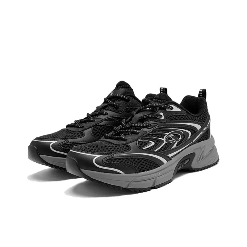 QIAODAN Abrasion Resistant Support Low Top Casual Shoes Women's Black Gray-1