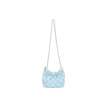 TORY BURCH Fleming Denim Crescent Moon Bag Handbag Mini Women's Light Blue