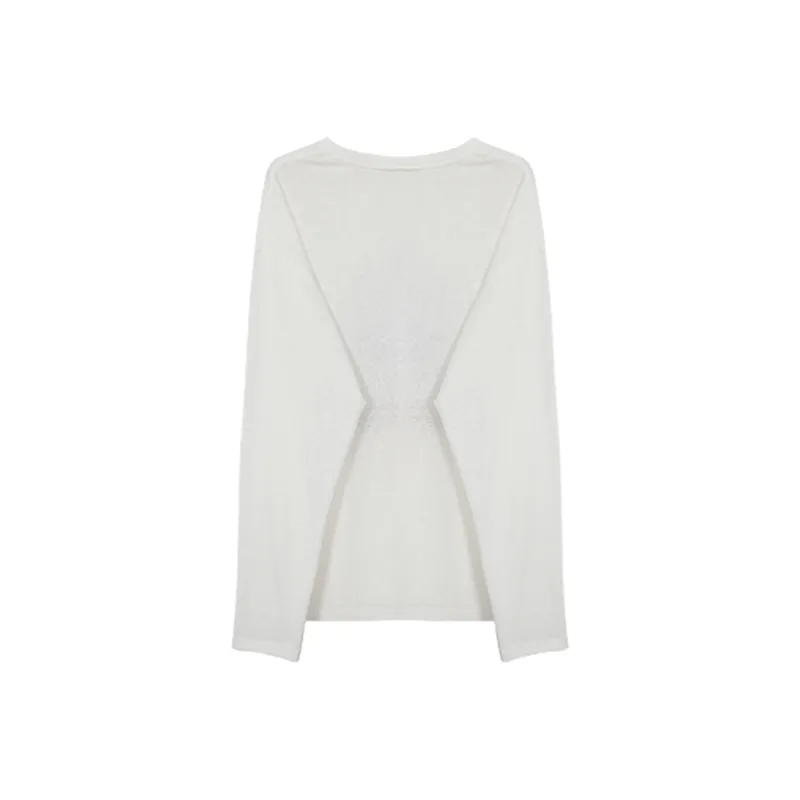 Manekniv Set in Sleeve T Shirt Women's White-1
