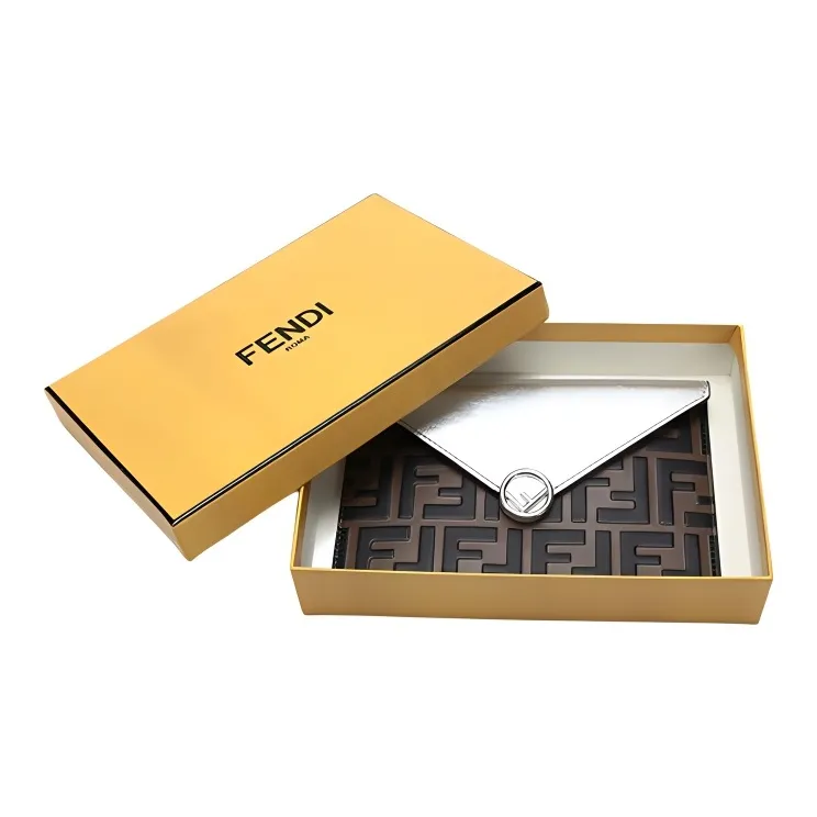 FENDI F Is Fendi Calfskin Envelope Bag, Clutch Women's Silver-5