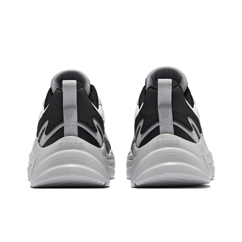 Erke Running Shoes Men Low Top Mist Gray, Jet Black-3