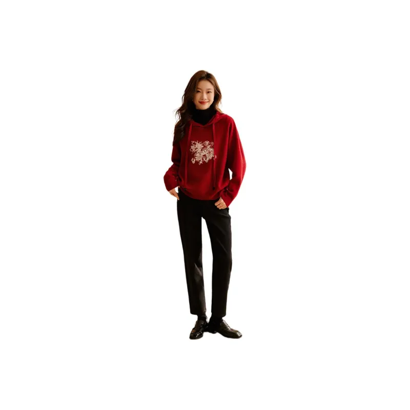 Mo Han Yi Mei Knitwear Women's Red-0