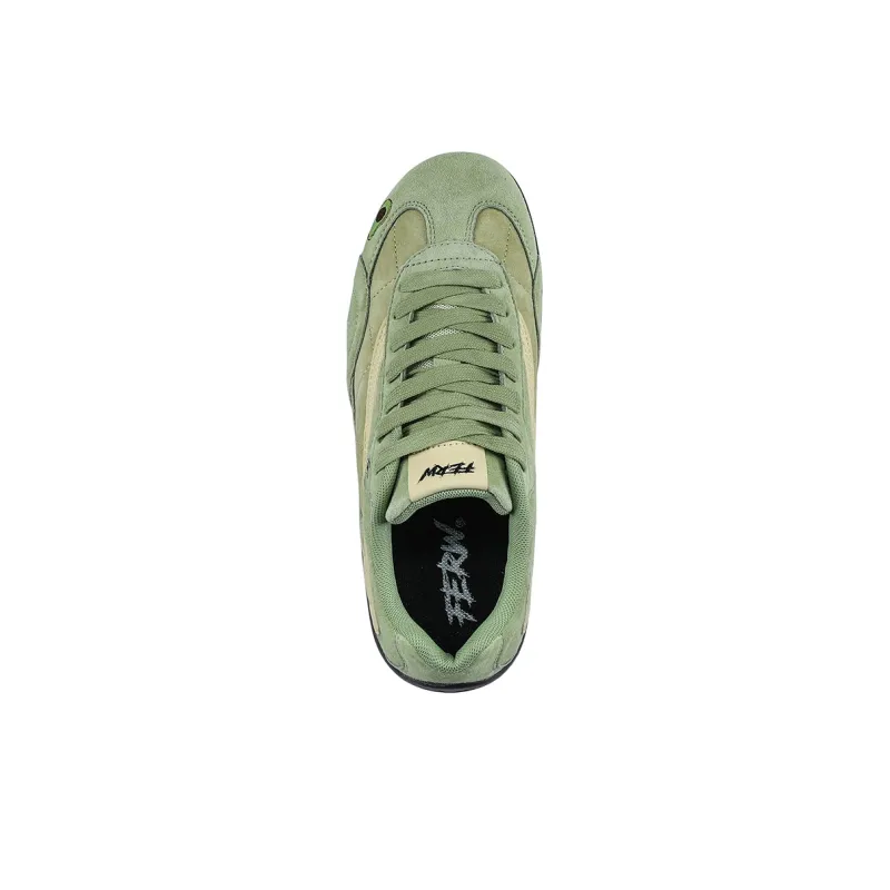 FERW Pistache Slip Resistant And Abrasion Resistant Coverage Low Top German Army Trainers Unisex Avocado Green-3