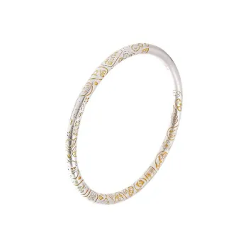 ZHOUBAIFU S999 Fine Silver Bangles Women's