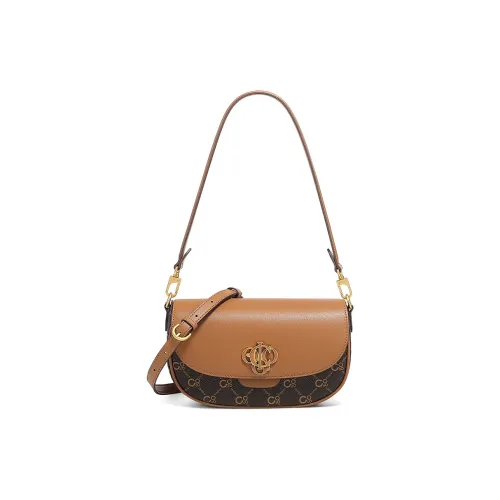 COOGI Cow Leather Shoulder Bag Regular Women's Ecru/Coffee