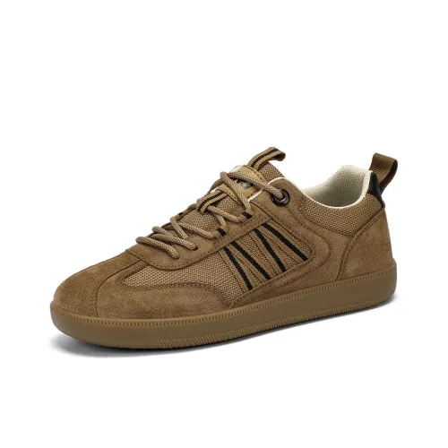 RED DRAGONFLY German Army Trainers Wear resistant And Lightweight Low Top Casual Shoes Men's Camel Beige