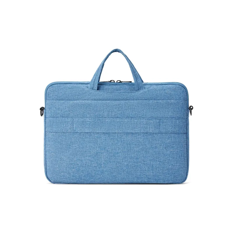 BOSTANTEN Fabric Briefcase Men's Light Gray/Lake Blue-9