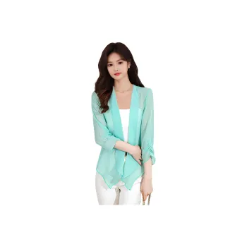 Wbwq Chiffon Shirts Women's Lake Green