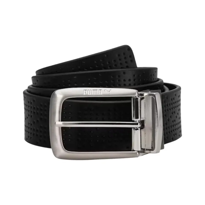 PUMA Split Cow Leather, Leather Belts Men's Black -0