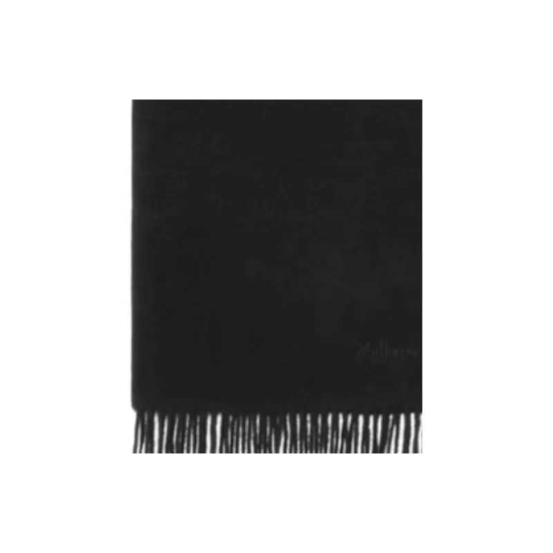 Mulberry Cashmere Knit Scarves Unisex Black-2