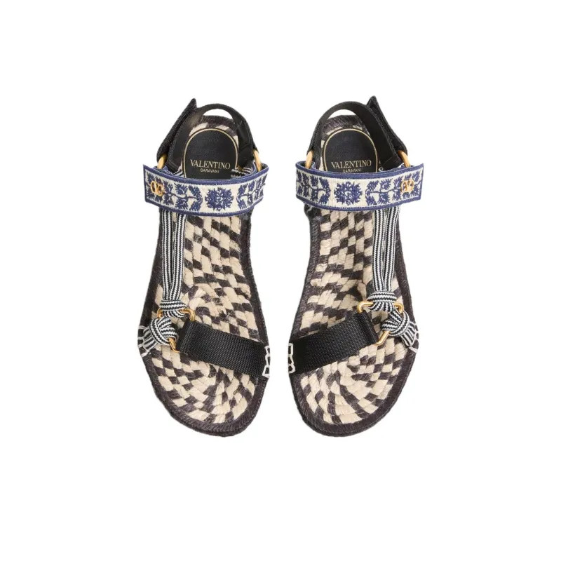 Valentino Beach Sandals Women's Black-3