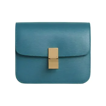 CELINE Classic Bo Cork Grain Cowhide Square Bag, Handbag, Crossbody Bag, Shoulder Bag Women's Prussian Blue