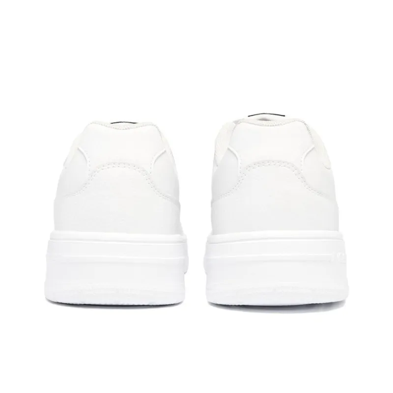 QIAODAN Non slip Lightweight Low Top Skateboard Shoes Men's White-4