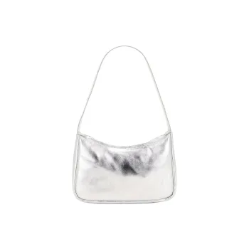 ST. AGNI Leather Handbag, Shoulder Bag Women's Silver