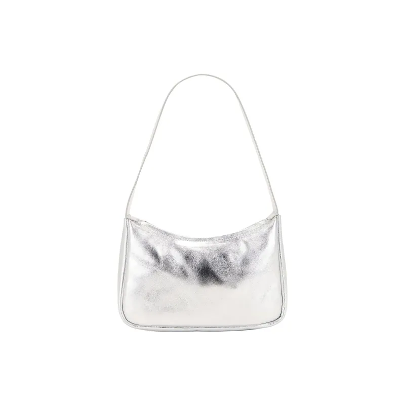 ST. AGNI Leather Handbag, Shoulder Bag Women's Silver-0
