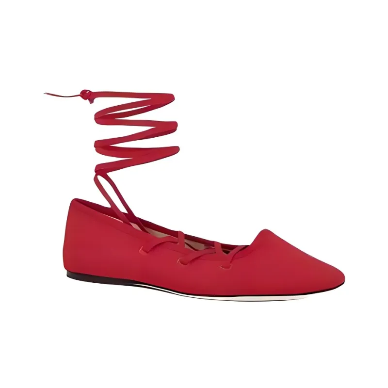 Loeffler Randall Casual Single Shoes Women's Red-2