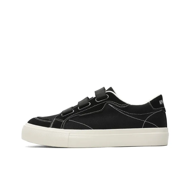 KAISER Canvas Shoes Men Low Top Black/Burgundy/Blue-0