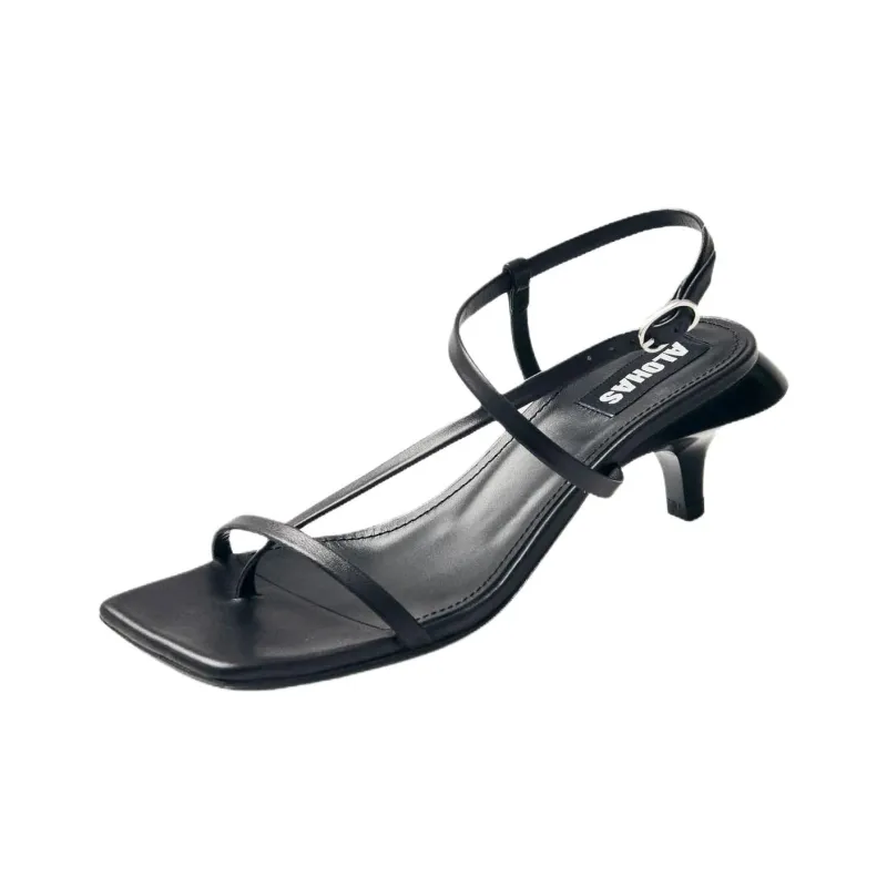 ALOHAS Magali One Strap Sandals Women's Black-1
