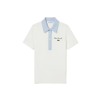 LACOSTE Polo Shirt Women's Blue White