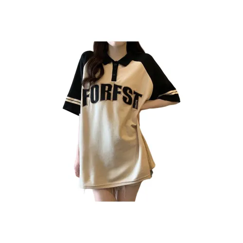 JECCI FIVE T Shirt Women's Apricot & Black