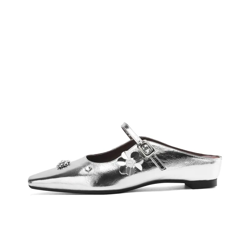 Rosa Bianca Rubber Sole Abrasion Resistant Closed Toe Slippers Women's-6