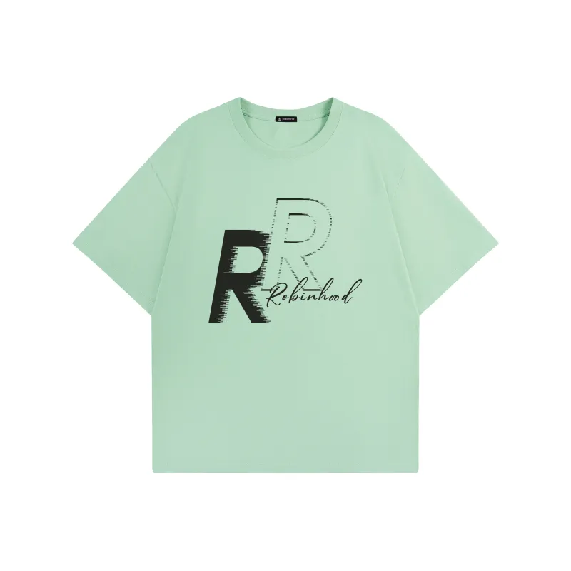 ROBINHOOD Drop Shoulder Sleeve T Shirt Unisex Mint Green-0