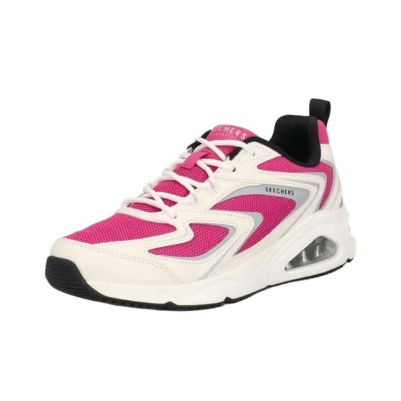 Skechers Street Tres Air Uno Cushioning, Wear Resistant Low Top Casual Shoes Women's Beige Pink-2