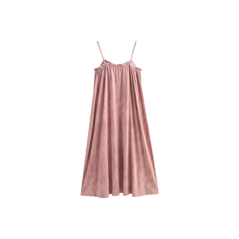 Same Language Nightgown Women's Leaf Taro Pink-0