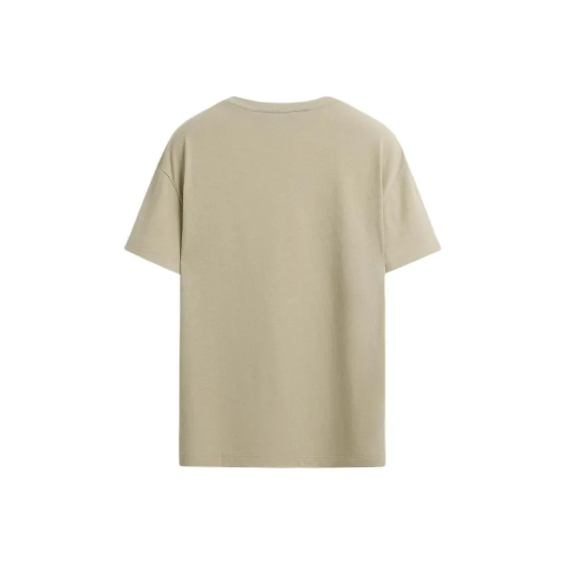 ZARA T Shirts Men Beige/Green-1