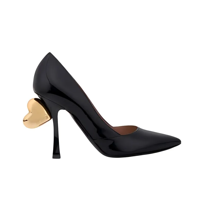 MOSCHINO Heart Embellished Pointed Toe Pumps-1
