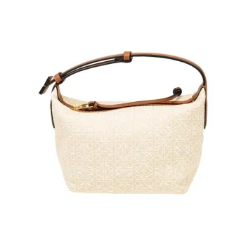LOEWE Cubi Canvas One Shoulder Handbag Women's Ivory