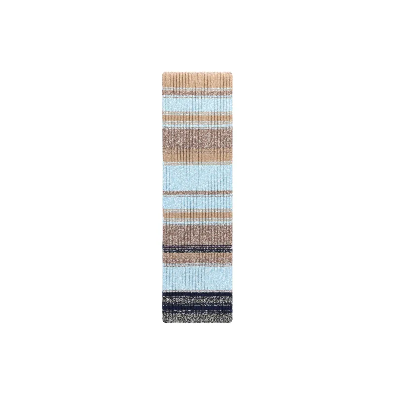 CHANEL Cashmere Knit Scarves Women's Blue-1