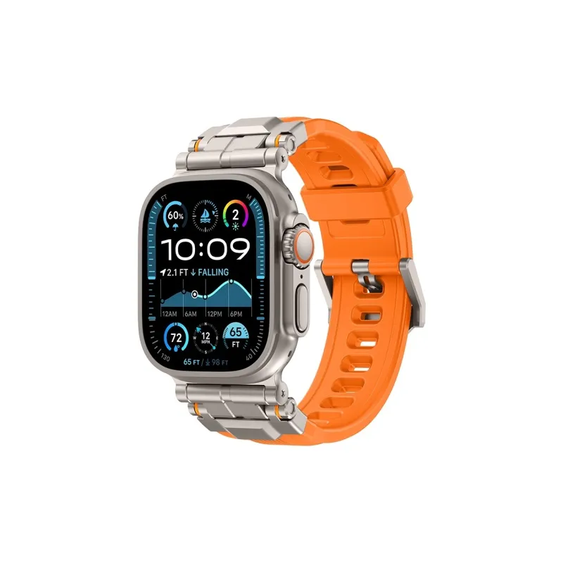 Watchbond Watch Band Apple Compatibility Silicone Material-2