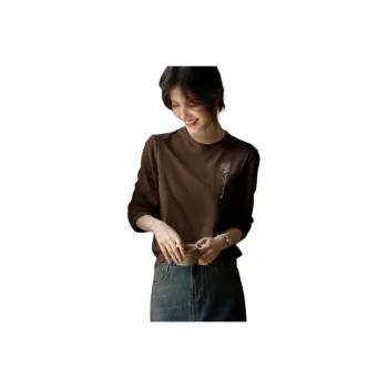 XWI T Shirts Women's Dark Brown