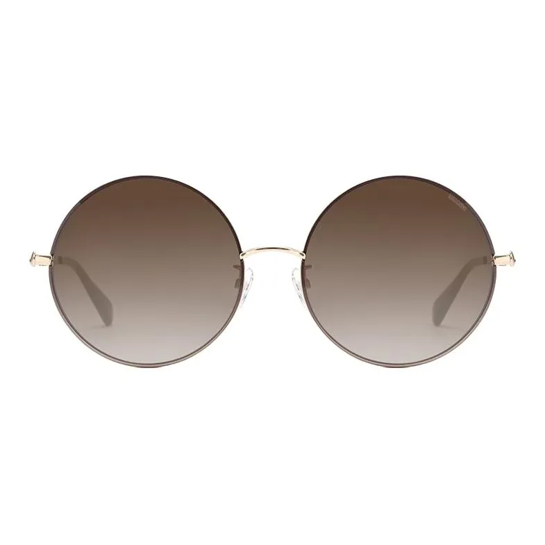 MOSCHINO Metal Round Sunglasses Unisex Gold-1