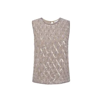PAROSH Tank Tops Women's Beige